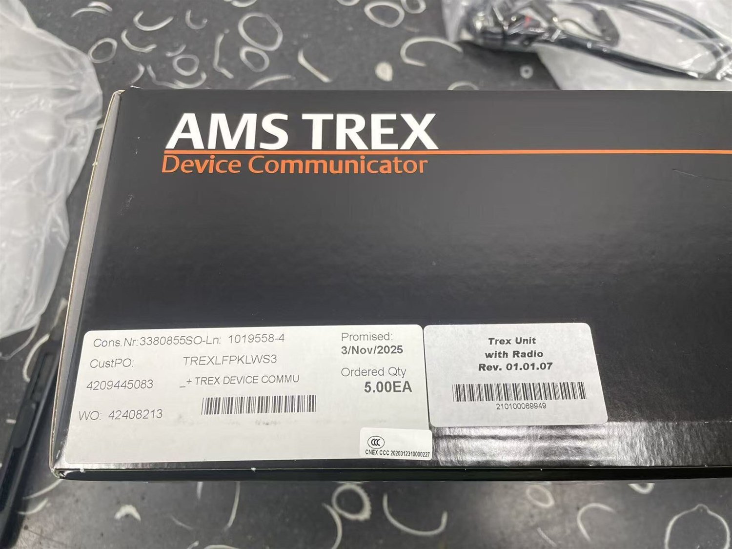 TREX communicator box label photo